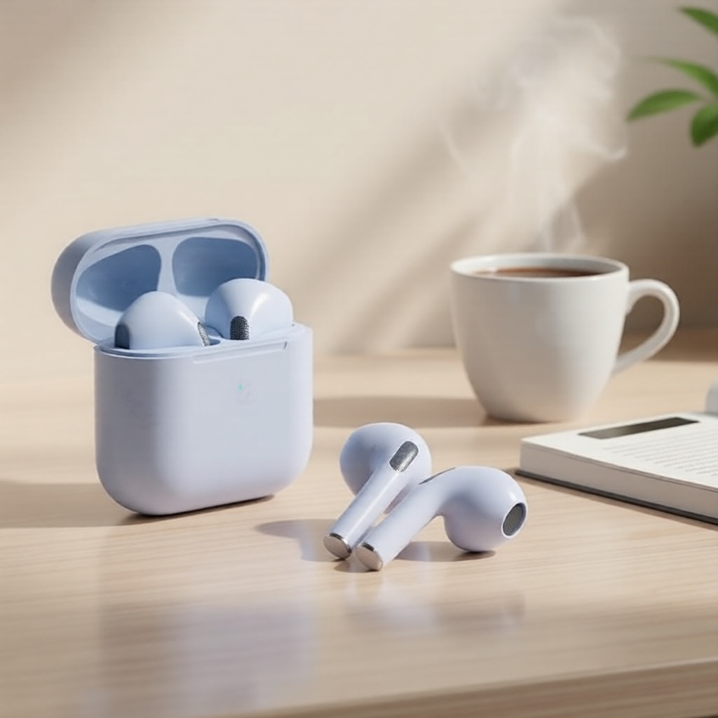 หูฟังบลูทูธไร้สาย Pro 4 TWS พร้อมไมค์: สเตอริโอ HiFi, ควบคุมแบบสัมผัส, จับคู่อัตโนมัติ, แบตเตอรี่ใช้งานยาวนาน และกันน้ํา เหมาะสําหรับฟังเพลง