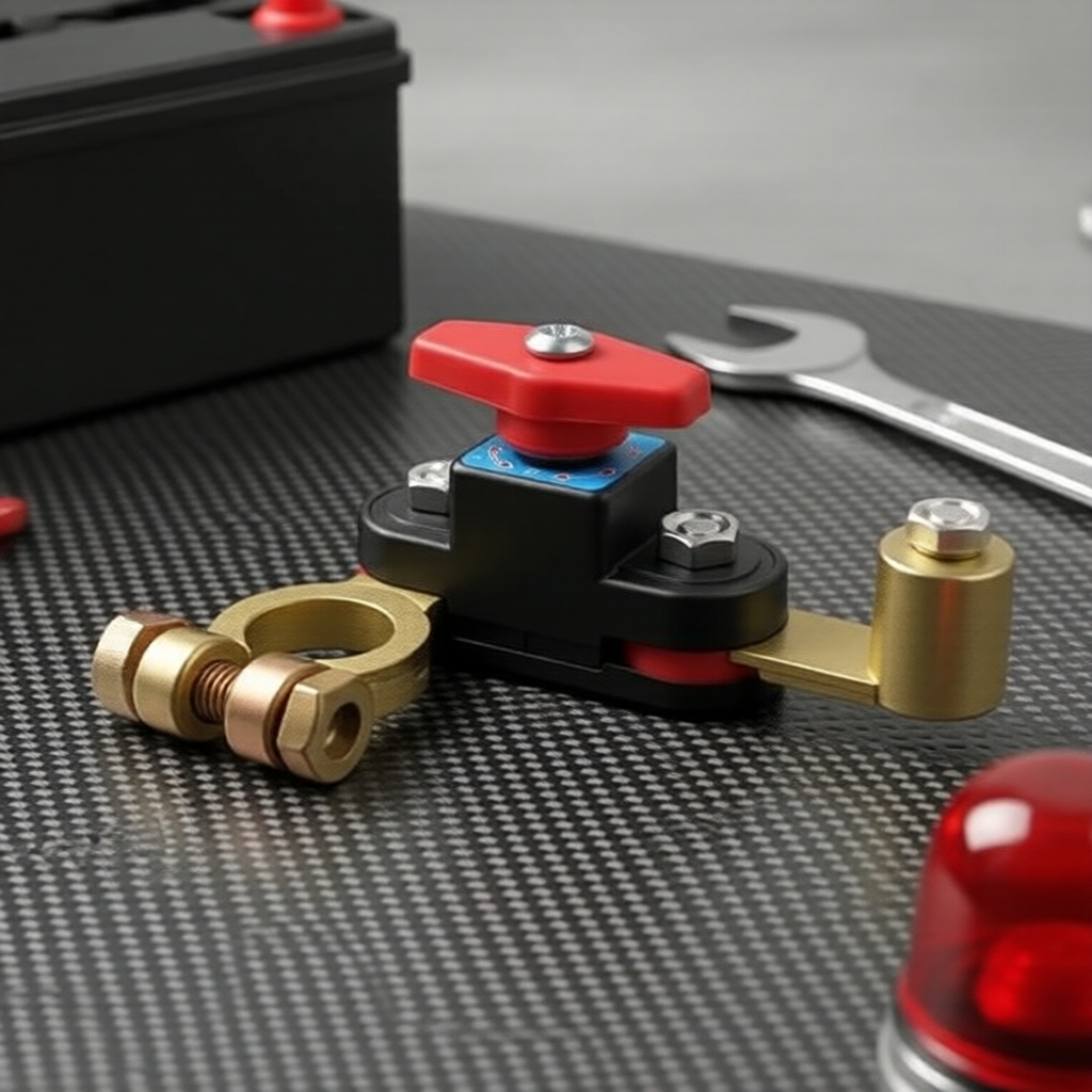 สวิตช์ตัดไฟแบตเตอรี่รถยนต์ 12V/24V แบบสากล, ตัดการเชื่อมต่อขั้วบวก/ลบแบบหมุนคู่ พร้อมระบบป้องกันไฟรั่ว
