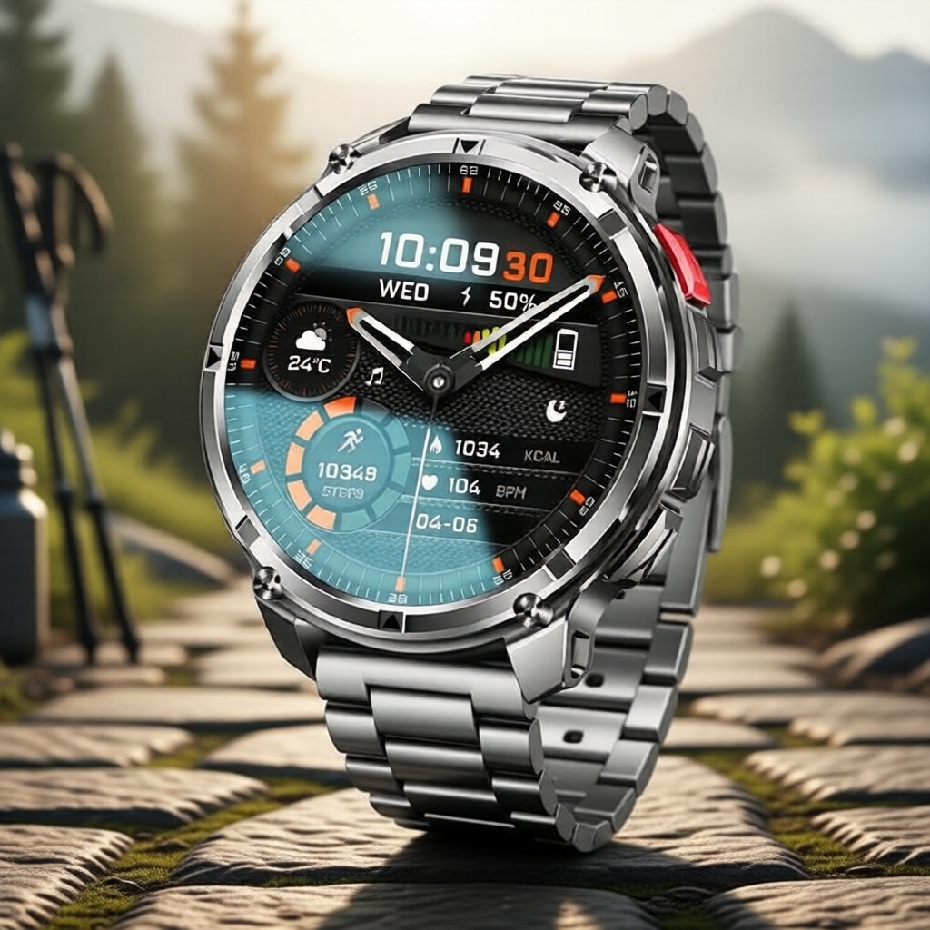 T-3 Outdoors 1100mAh กันน้ํา สมาร์ทวอทช์พร้อม GPS ติดตามและหน้าจอ HD AMOLED ปี 2026