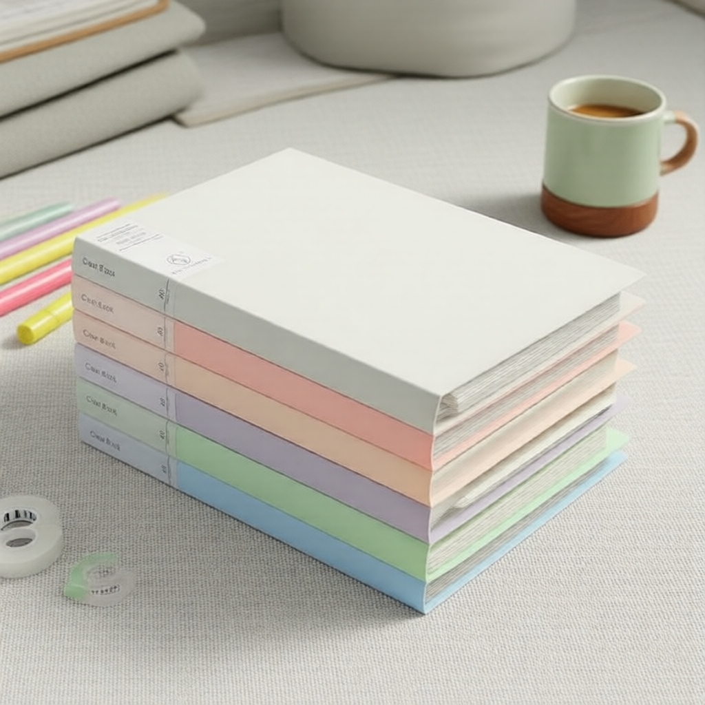 NJ 3510 Morandi แฟ้มใส่เอกสาร A4 แบบห่วง 10-100 ซอง ทนต่อการสึกหรอ มุมมน