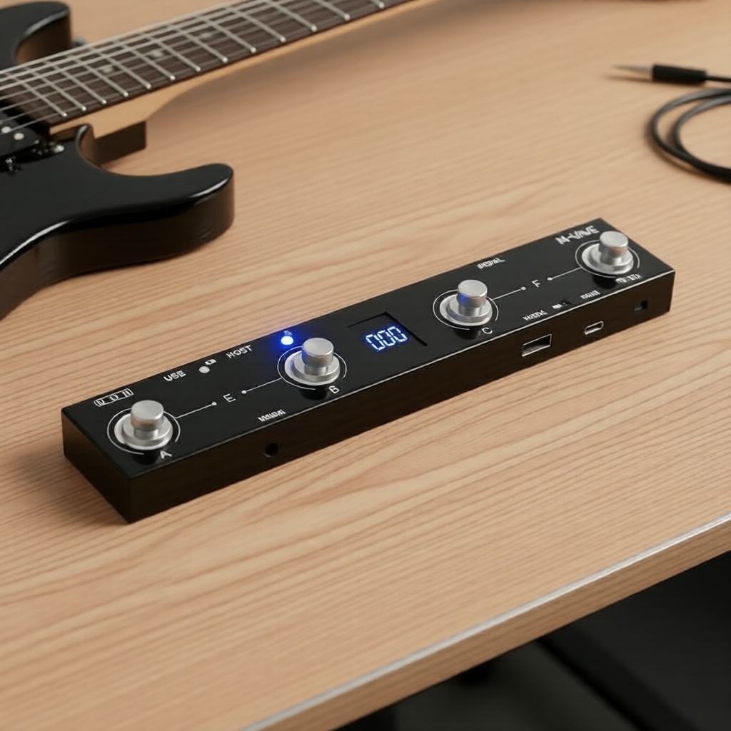 M-vave Chocolate Plus สวิตช์เท้า USB MIDI พร้อมโฮสต์, 4แพดตั้งค่าได้