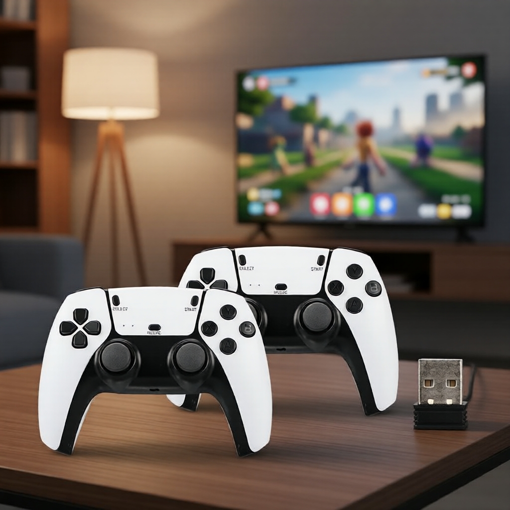 Game Stick M15 คอนโซลทีวี 4K ความจุ 64GB มีเกมย้อนยุคในตัว 20,000 เกม ควบคุมไร้สาย