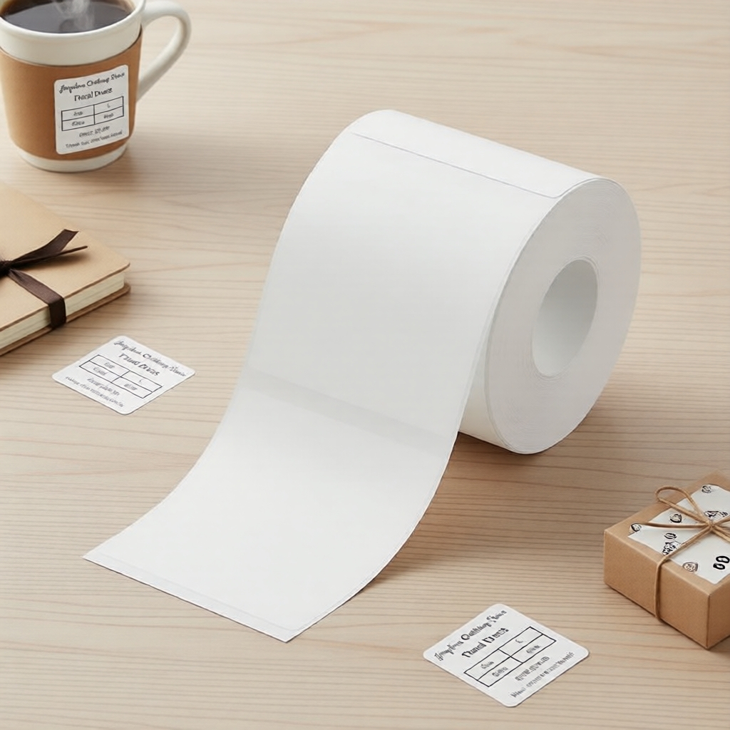 Niimbot เครื่องพิมพ์ซีรีส์ B ม้วนเทปสติ๊กเกอร์ สีขาว กันน้ําและกันน้ํามัน