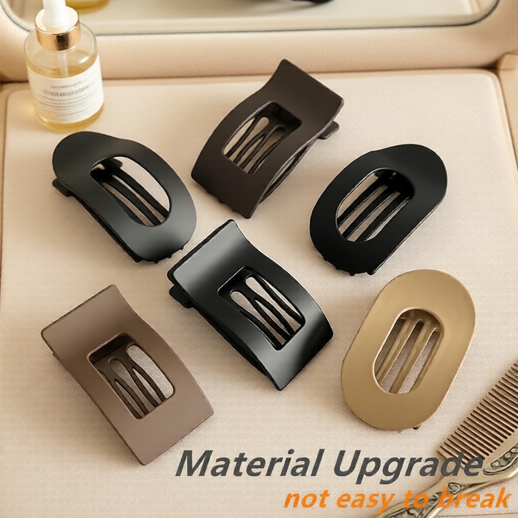 กิ๊บหนีบผมทรงโค้งสีทรายแมตต์สไตล์เก๋สําหรับผู้หญิง อุปกรณ์เสริมถักเปียสบาย