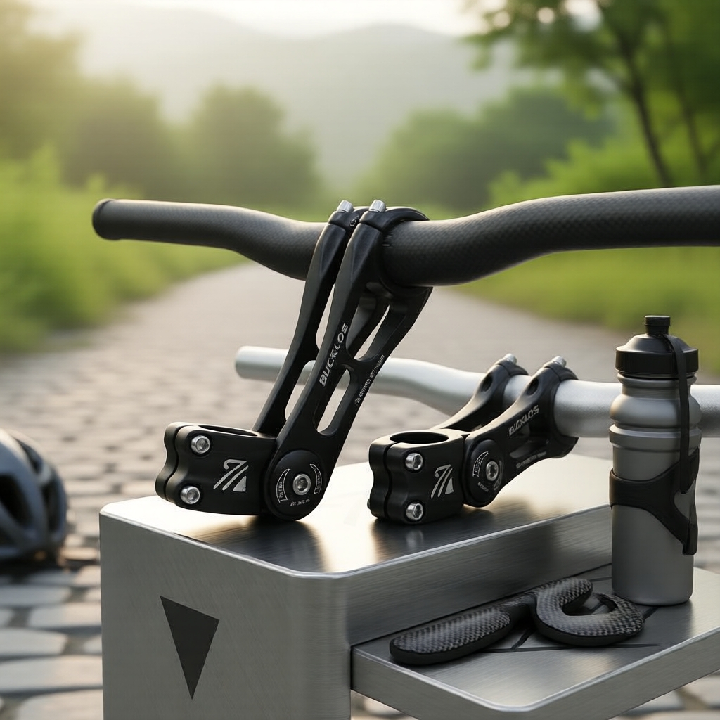 BUCKLOS คอแฮนด์ปรับได้สําหรับ MTB - อลูมิเนียมอัลลอย น้ําหนักเบา เหมาะสําหรับจักรยานถนนและเทรล