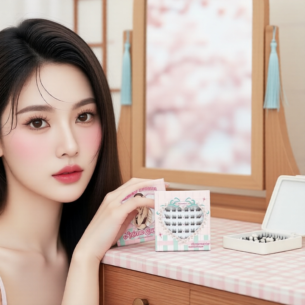 ขนตาแบบคลัสเตอร์สไตล์มังงะ ไม่ต้องใช้กาว ติดได้เองเป็นธรรมชาติ