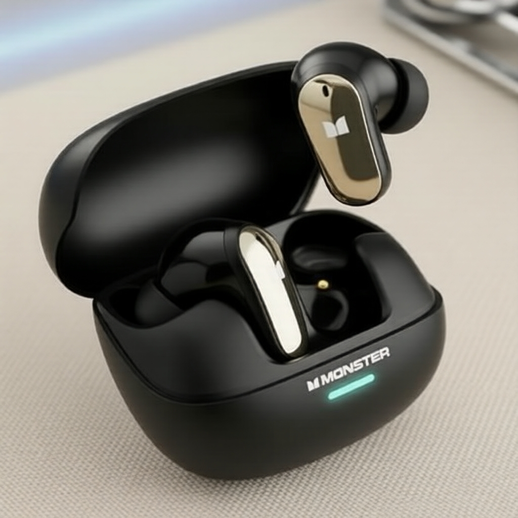 หูฟังเกมมิ่ง Monster MQT52 TWS บลูทูธ 5.4 สเตอริโอ HiFi ไมโครโฟนตัดเสียงรบกวน ใช้ได้ทุกวัน