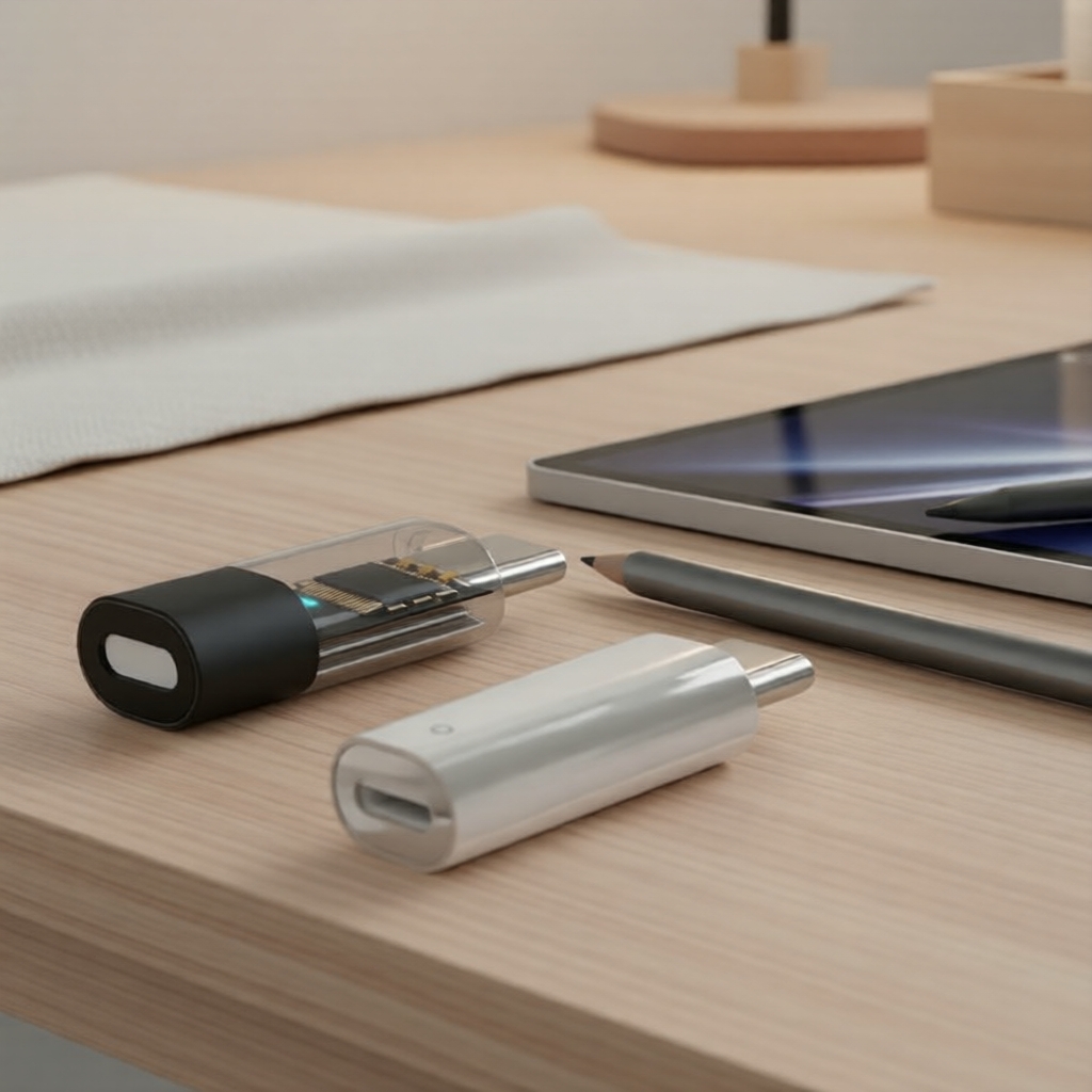 Fonken อะแดปเตอร์แปลงสไตลัส USB-C สําหรับ Apple Pencil รุ่น 1 เชื่อมต่อบลูทูธกับ iPad Gen 10/11