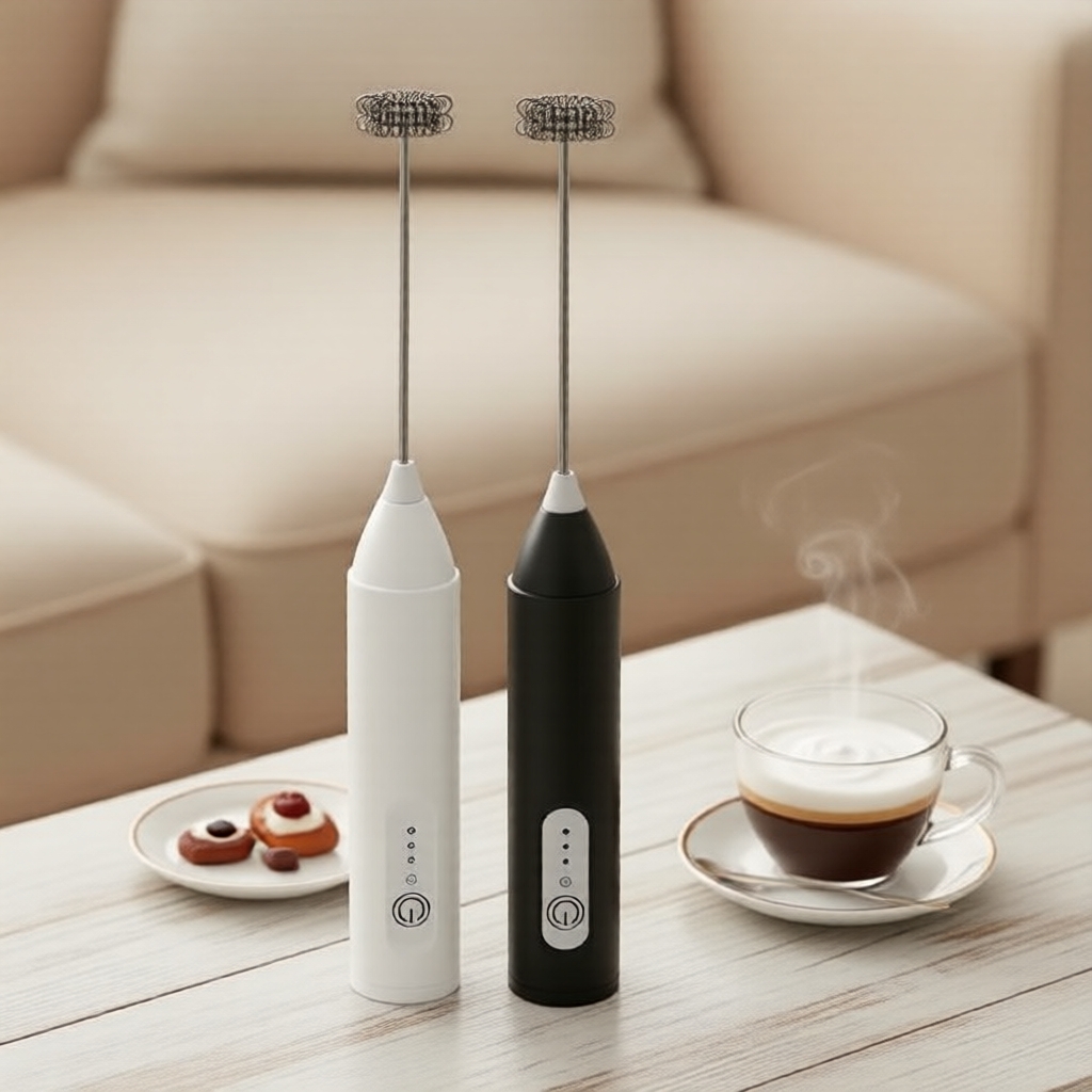 เครื่องตีไข่มือถือไฟฟ้า Frother นม Matcha Whisk เครื่องผสมกาแฟ