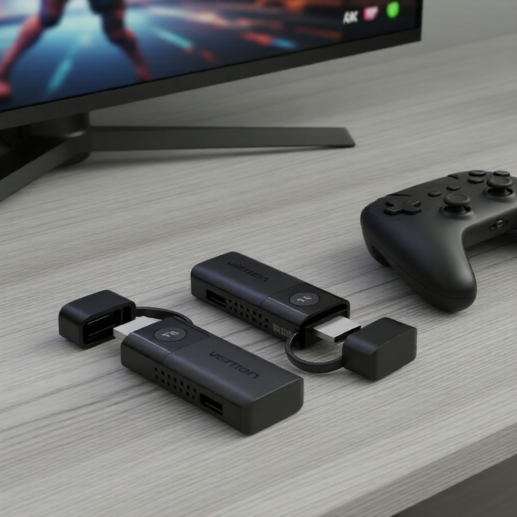 อะแดปเตอร์ดองเกิล Vention Wireless HDMI แบบ Wi-Fi 5GHz สําหรับแล็ปท็อปและวีดิโอ
