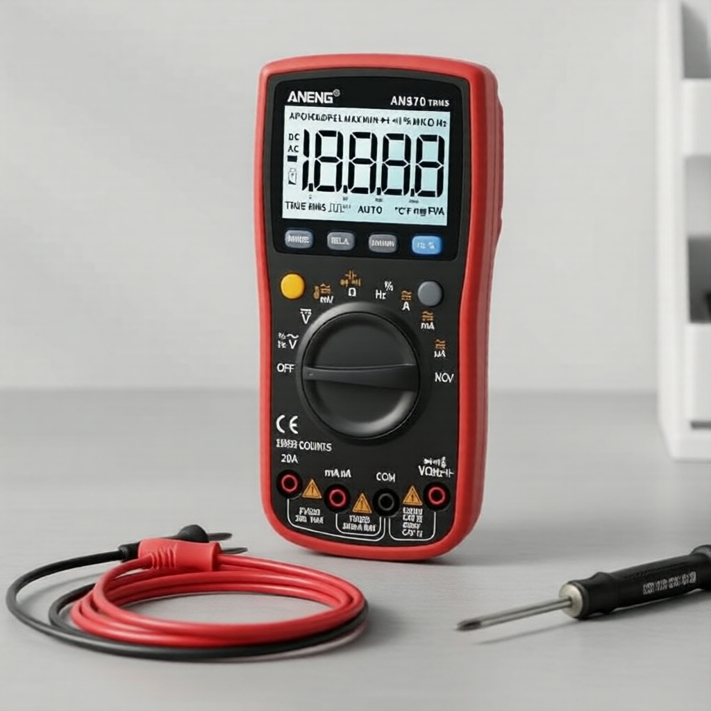 ANENG AN870 เครื่องวัดค่าทรานซิสเตอร์ดิจิตอล True RMS 19999 นับ แบบมืออาชีพ 1 ชิ้น
