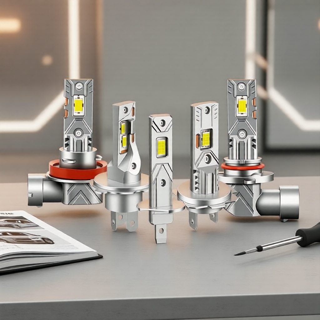 หลอดไฟ LED DRL ขนาดเล็ก H1 H4 H7 HB2 9003 12V สีขาว Canbus 1/2 ชิ้น สําหรับรถยนต์/มอเตอร์ไซค์