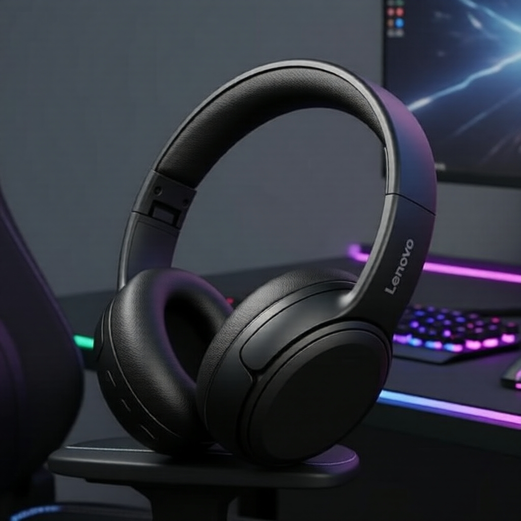 หูฟังเกมมิ่ง Lenovo 7.1 รอบทิศทาง ANC บลูทูธ 5.4 ไร้สาย 2.4G ความหน่วงต่ําพิเศษ เล่นได้นาน 100 ชม.