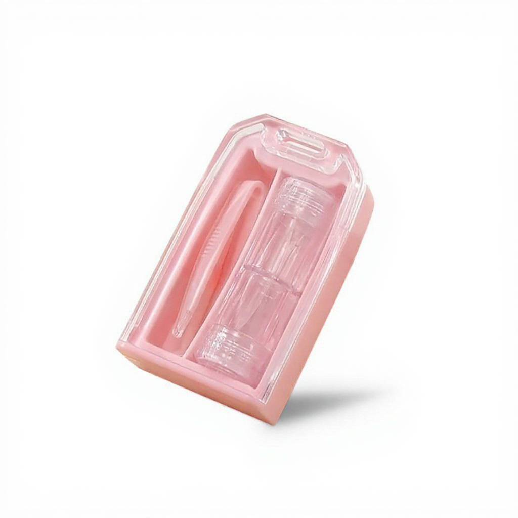 UYAAI ตลับคอนแทคเลนส์ สีชมพู น้ำเงิน cute