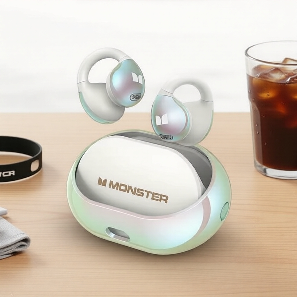Monster AC600 หูฟังบลูทูธสปอร์ตแบบเกี่ยวหู 5.3 กันน้ํา เสียง HD ตัดเสียงรบกวน แบตเตอรี่ใช้งานยาวนาน