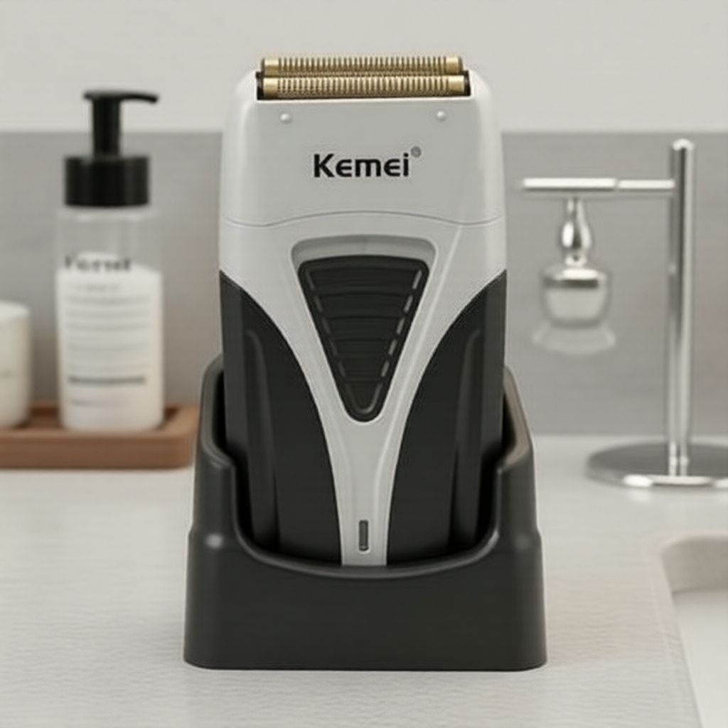 เครื่องโกนหนวดไฟฟ้า KEMEI KM-3383 เกรดช่างตัดผม คุณภาพการเฟดและเก็บรายละเอียดระดับมืออาชีพ