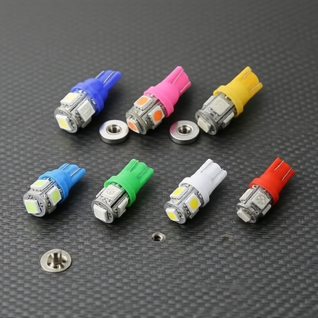 10 ชิ้น T10 W5W 5050 SMD LED สีเหลือง ไฟอ่านหนังสือ