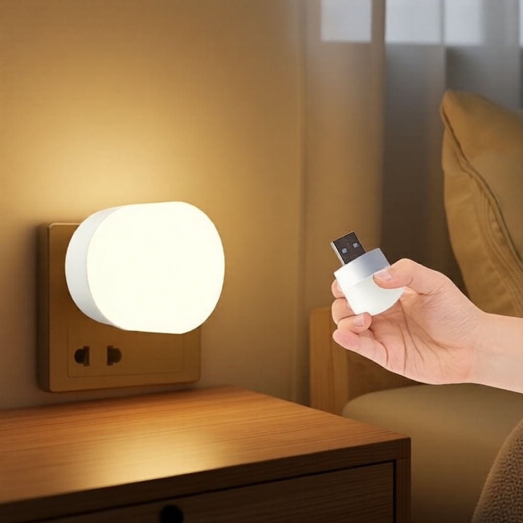 โคมไฟกลางคืน LED 1W แบบเสียบสาย USB CCL PH – พกพาสะดวก ประหยัดพลังงาน ไฟมือถืออเนกประสงค์ ใช้ในห้องนอน เหมาะกับทุกฤดูกาล