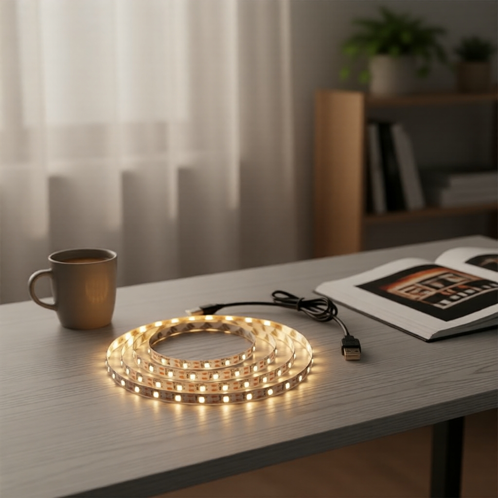 ไฟเส้น LED 5V ต่อ USB สําหรับแต่งไฟพื้นหลังทีวี