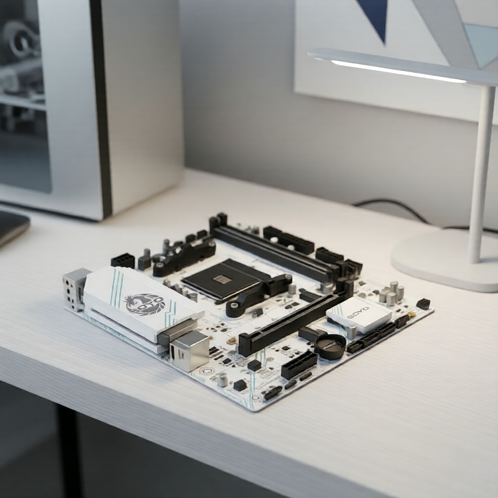 เมนบอร์ดเดิม SOYO B550M AM4 DDR4 รองรับ M.2 NVMe, มี ARGB Header, สําหรับ AMD Ryzen 5 5600/5700X เหม