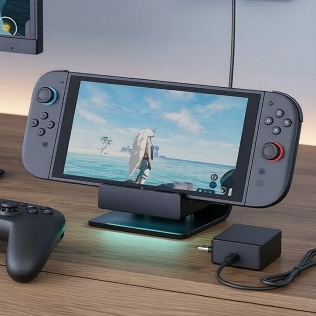 แท่นชาร์จ Aolion RGB LED สําหรับจอยเกม Nintendo Switch 2 Joycons