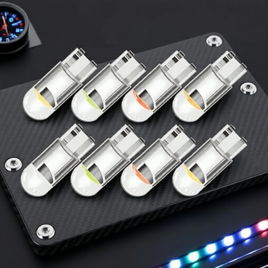 KEVANLY ชุดไฟ LED 10 ชิ้น T10 Canbus W5W WY5W 168 501 สําหรับไฟภายในรถและไฟป้ายทะเบียน