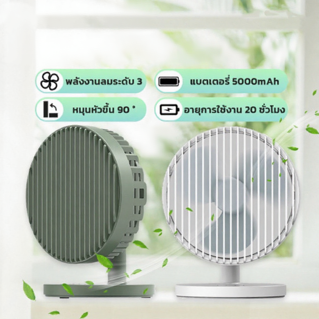 ORSEN by Eloop F3 พัดลมพกพา ใช้นาน 20 ชม.ชาร์จแบตได้ USB Rechargeable Portable FAN แรง 3 ระดับ ของแท