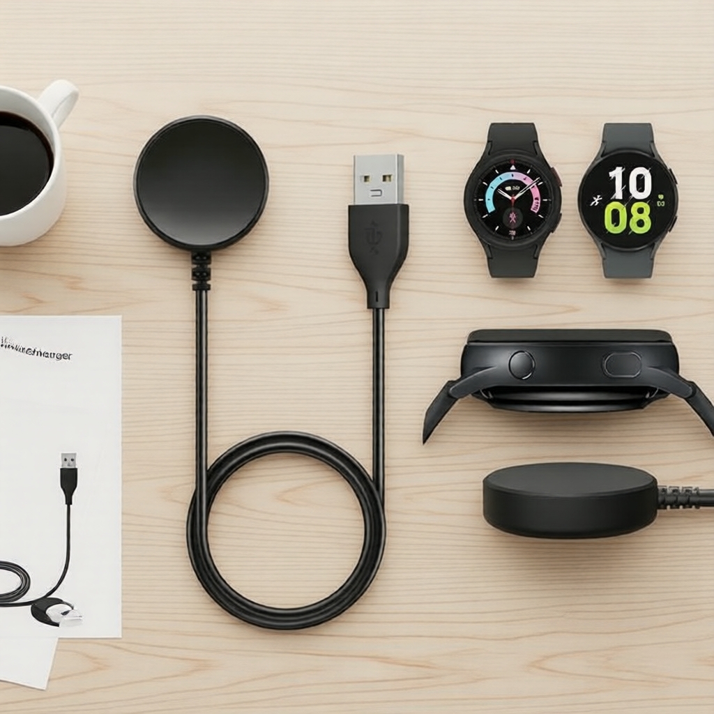 แท่นชาร์จไร้สายแม่เหล็กแบบพกพา ชาร์จ USB C สําหรับ Samsung Galaxy Watch 8 7 6 5 Pro 5 4 3 Active 2 S