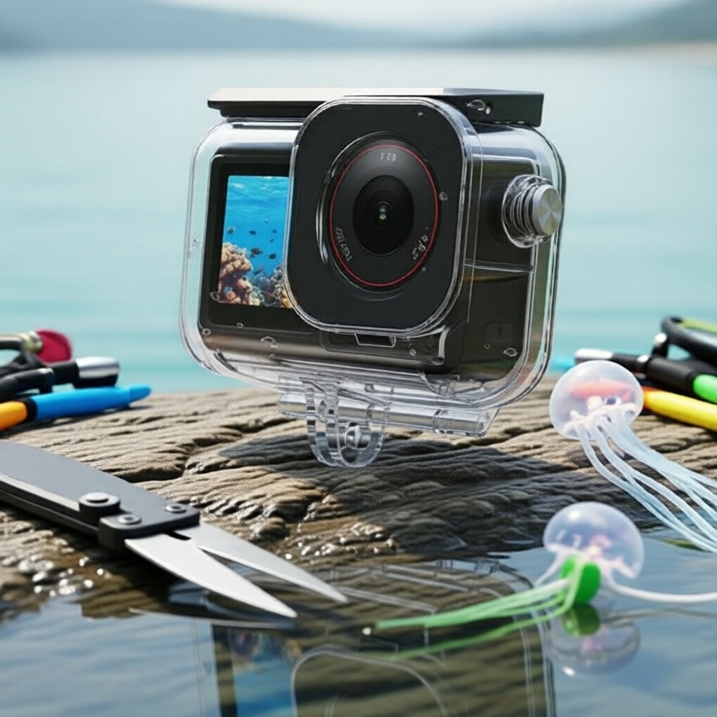 เคสโทรศัพท์เคสกันน้ําพร้อมการออกแบบป้องกันหมอกสําหรับกล้อง DJI Osmo Action 6 รองรับตู้ใต้น้ํา