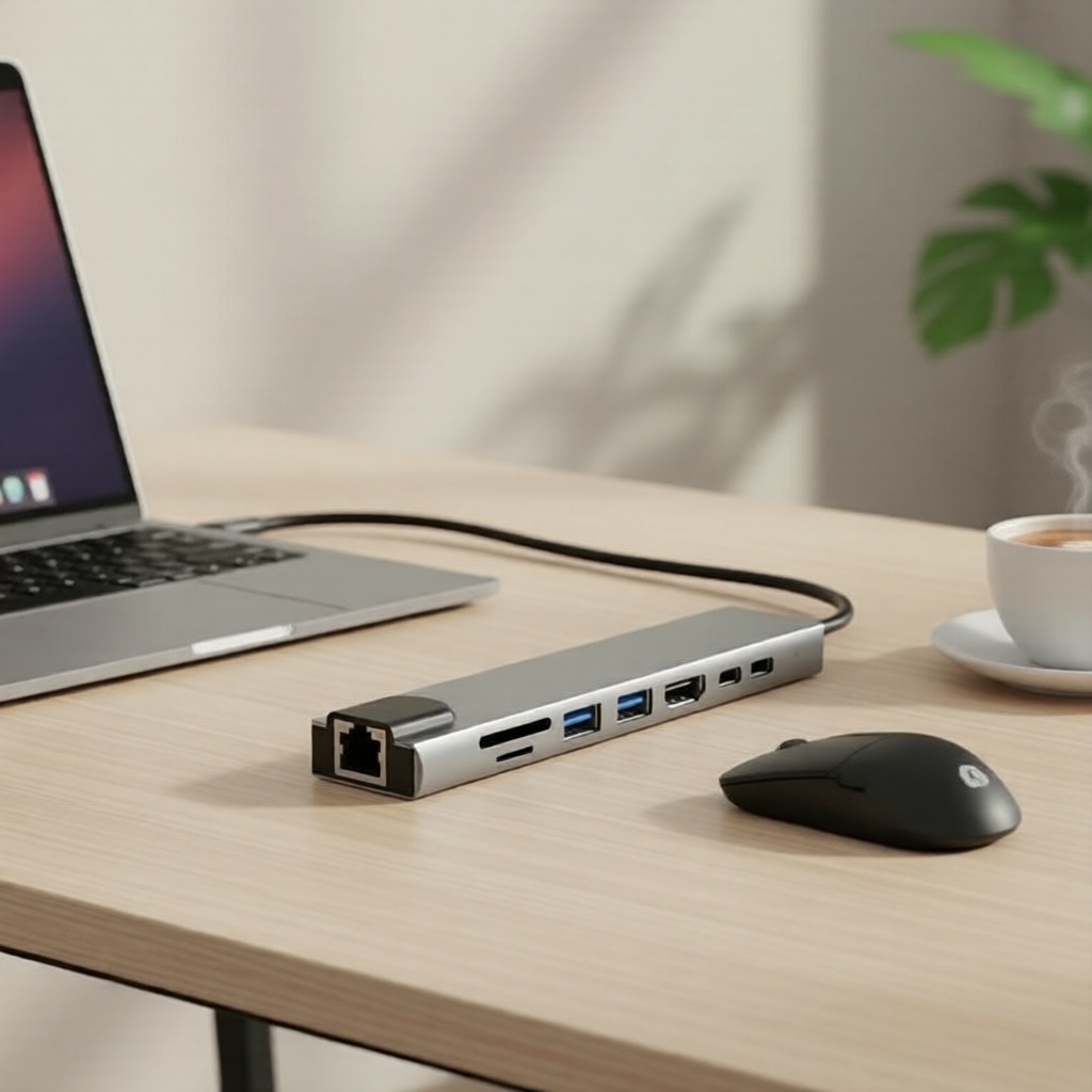 USB 3.1 ประเภท Ctype c ถึงสาย hdmi สําหรับทีวี Hub 4K HDMI พร้อม RJ45 SD/TF Card Reader PD Fast Char