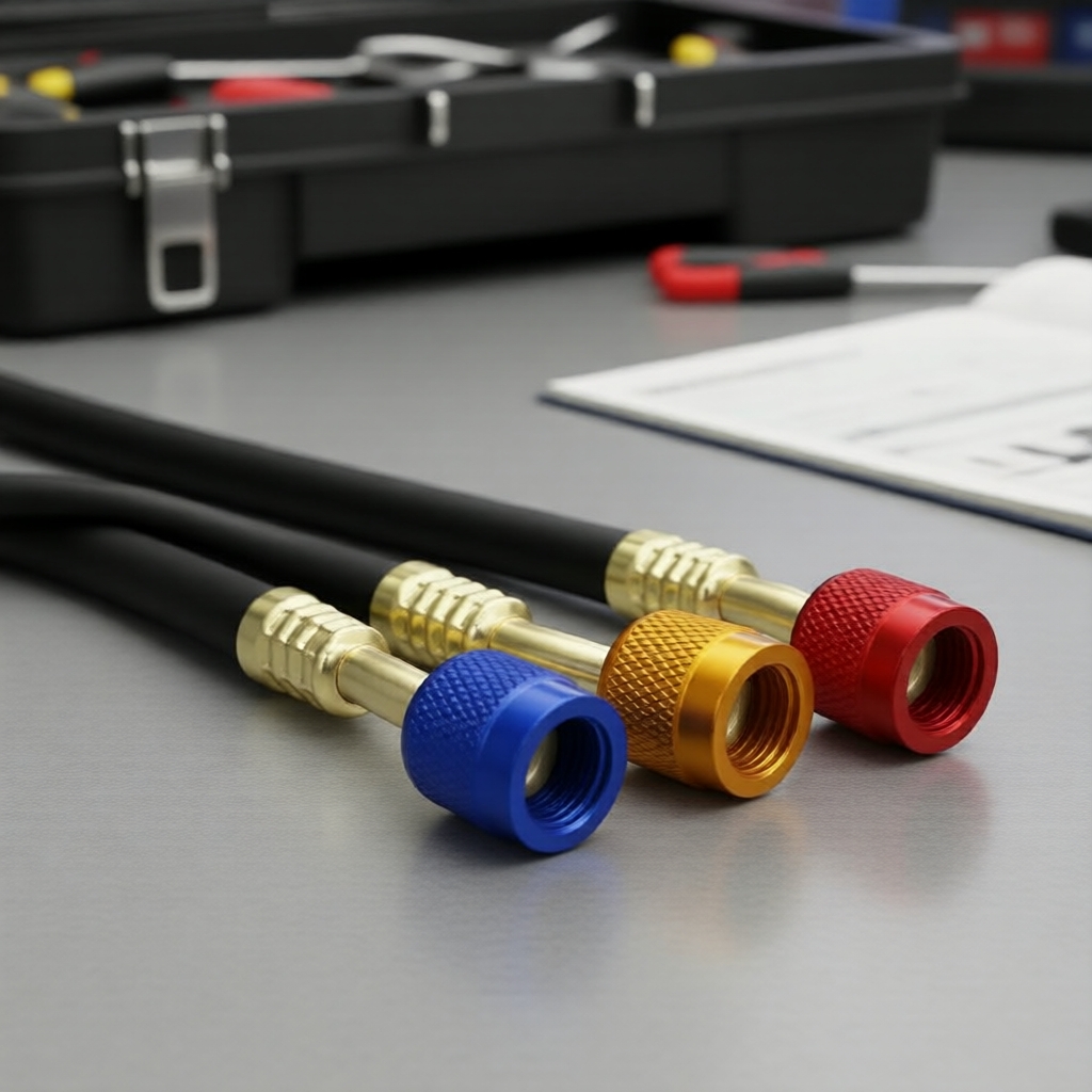 ชุดมาตรวัดน้ํายาแอร์ 3 ทาง R134a R410a พร้อมสายแรงดันสูง สําหรับเติมน้ํายาแอร์