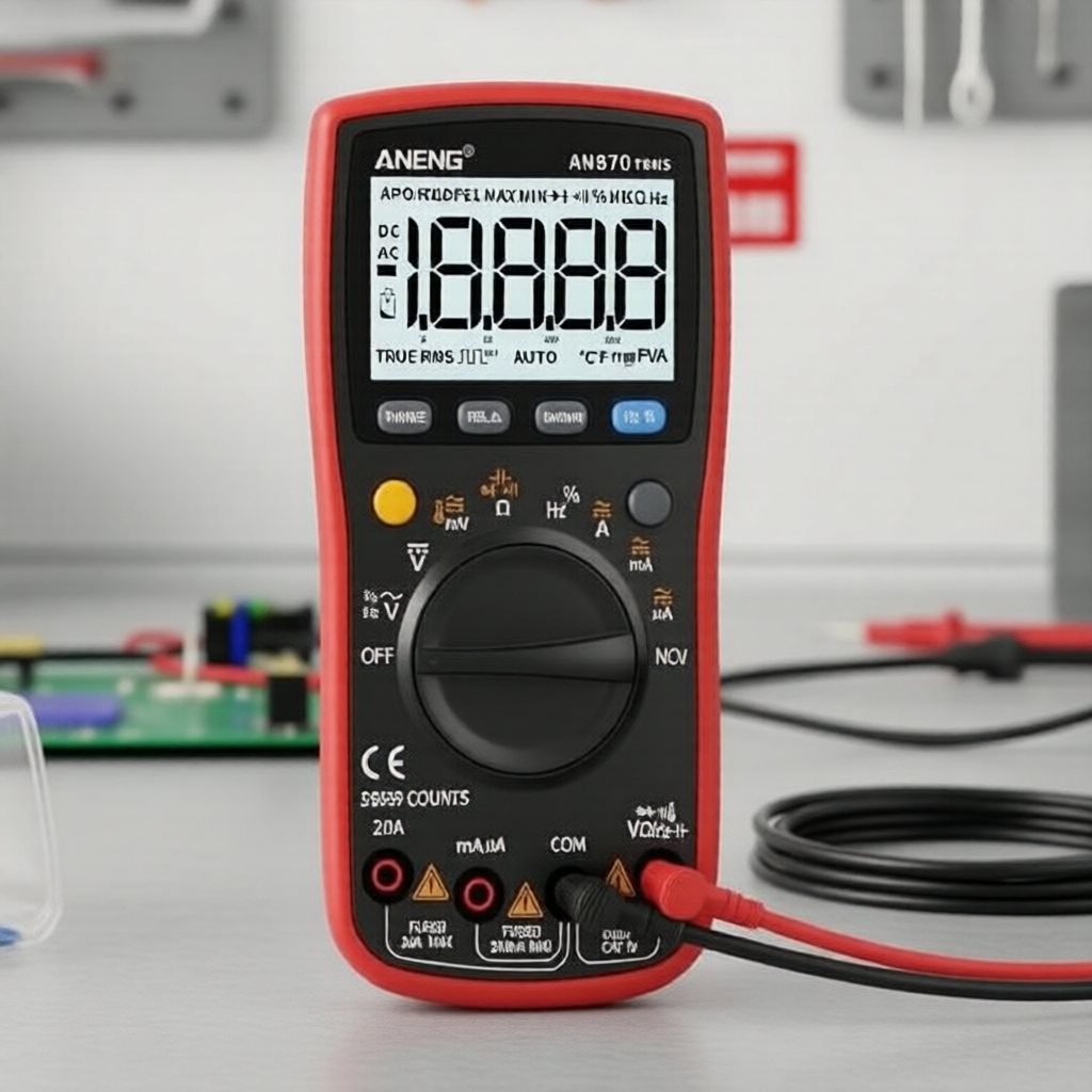 ANENG AN870 19999 หลัก ดิจิตอล มัลติมิเตอร์ RMS แท้ ทดสอบทรานซิสเตอร์ โปร 1 ชิ้น