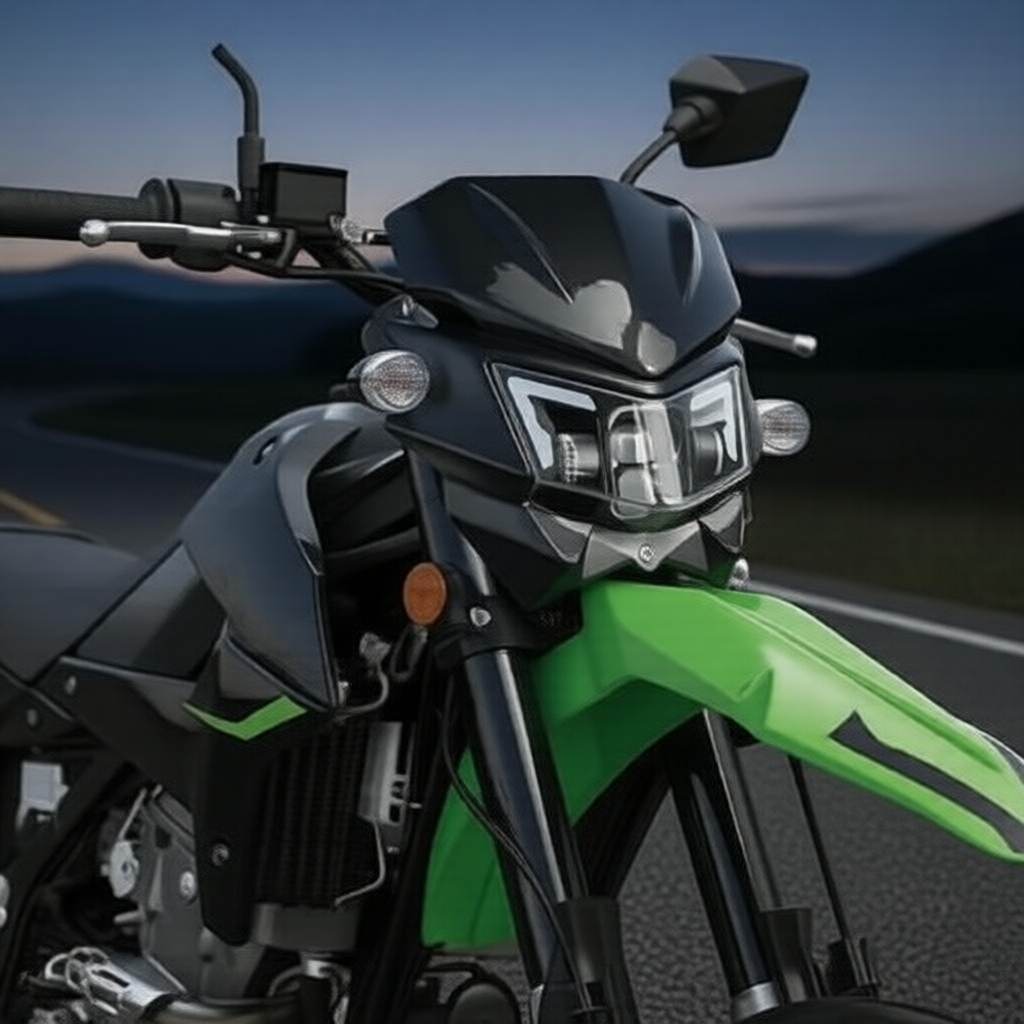 ชุดไฟหน้า LED สีเขียวสําหรับมอเตอร์ไซค์วิบาก Kawasaki KX/KLX 125 250 450 200 65 85