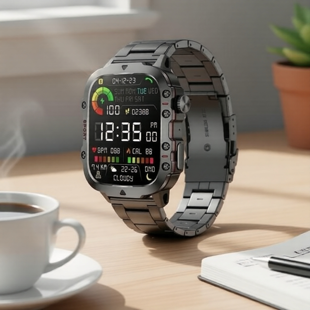 Q11 Smartwatch Mens - สินค้ามาใหม่ 2026 1.83 "หน้าจอ HD 3-in-1 Feature Healthy Tracker