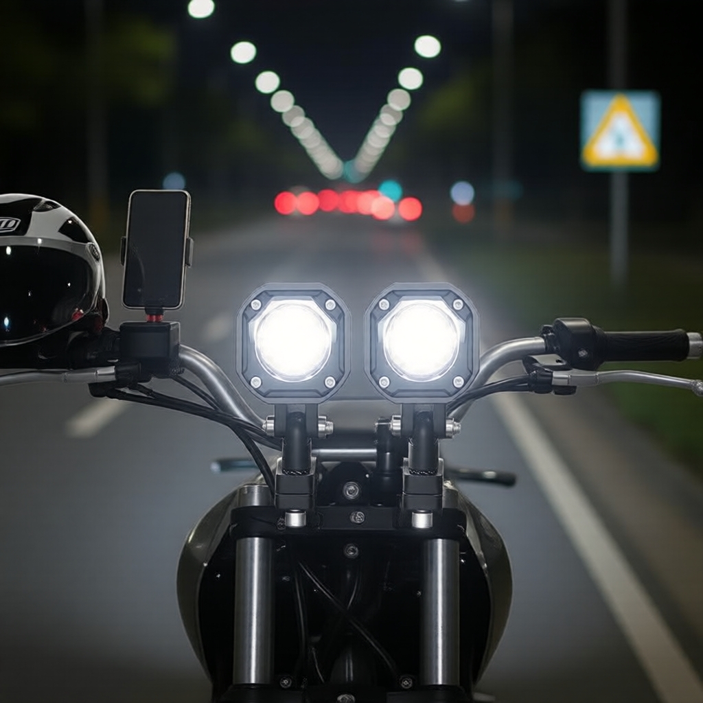 MDL5006 ไฟสปอร์ตไลท์ LED 2-in-1 พร้อมสาย ACC ระบบอัจฉริยะอัตโนมัติ