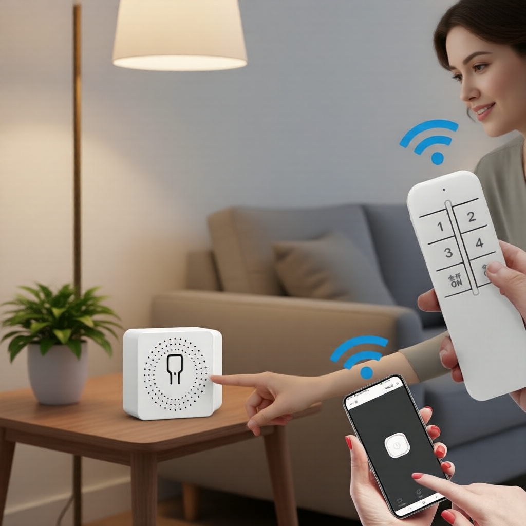 16A wifi mini smart switch eWeLink Smart switch RF 2.4G สวิตช์ไร้สาย - ใช้งานได้กับการควบคุมด้วยเสีย
