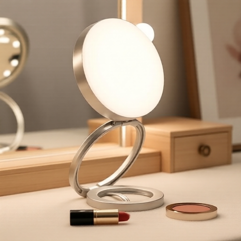 ไฟเสริมแม่เหล็ก Ysh-126LED สําหรับสมาร์ทโฟน ถ่ายภาพตั้งโต๊ะ วิดีโอคอล ไลฟ์สตรีมมิ่ง มีกระจกพกพา