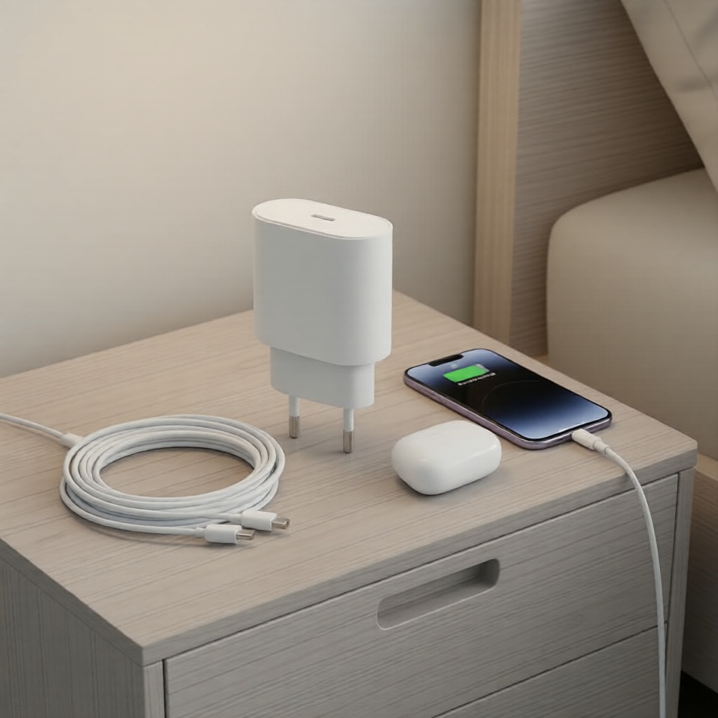 อะแดปเตอร์ชาร์จเร็ว 20W/30W พร้อมสาย USB-C สําหรับ iPhone และ Samsung