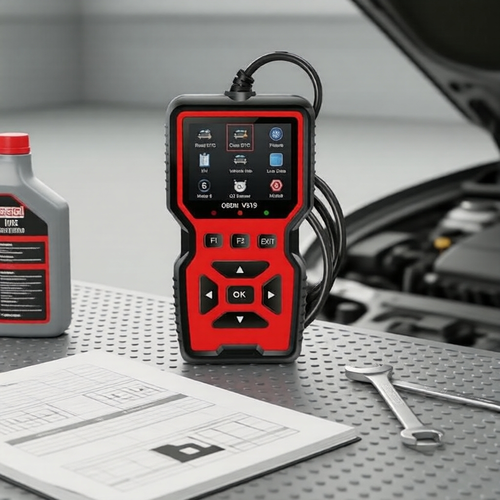 เครื่องอ่านโค้ดรถยนต์ OBD2 V519 สําหรับตรวจวินิจฉัยเครื่องยนต์และไฟแจ้งเตือนเครื่องยนต์