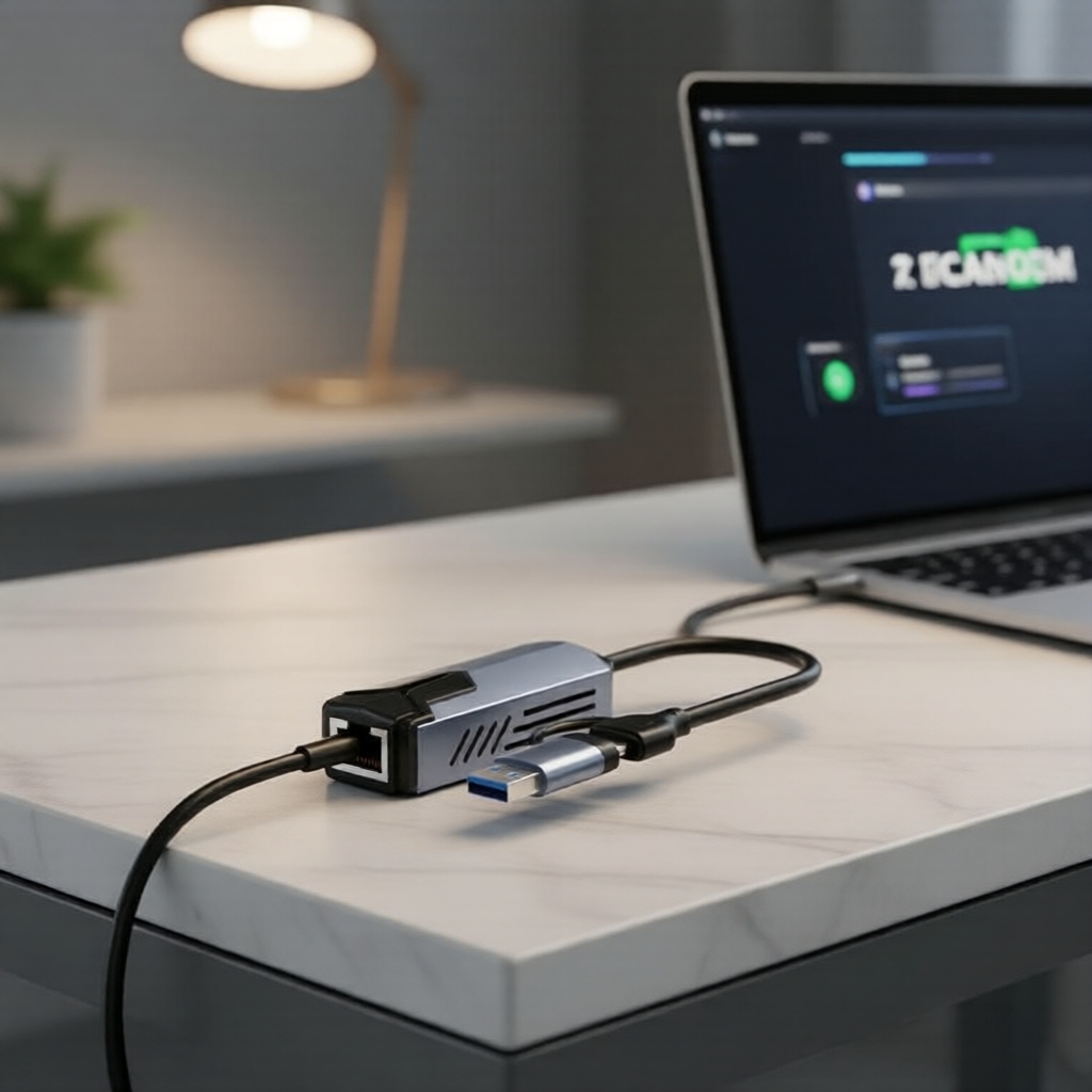 อะแดปเตอร์ USB3.0 Type-C เป็น RJ45 ความเร็ว 2500/5000Mbps สําหรับ MacBook และ PC
