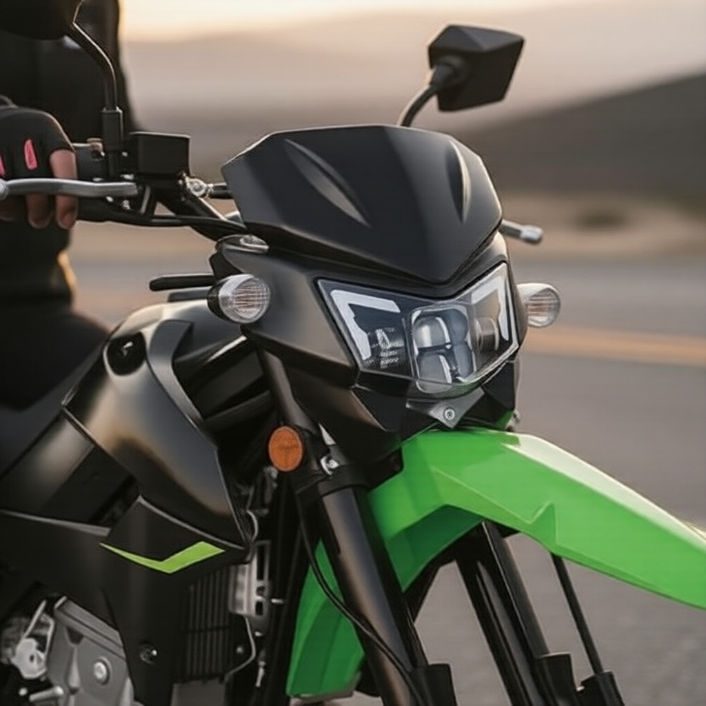 ชุดอัพเกรดไฟหน้า LED สําหรับมอเตอร์ไซค์วิบาก Kawasaki ใช้ได้กับรุ่น KX125 KX250 KXF250 KXF450 KLX200