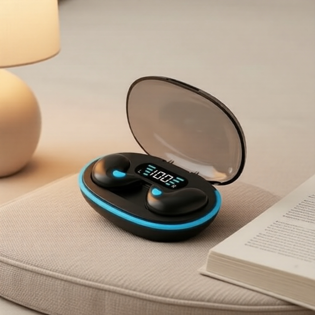 หูฟัง Hi-Fi Stereo X55: หูฟังบลูทูธไร้สายตัดเสียงรบกวน กันน้ํา พร้อมหน้าจอแสดงผล LED