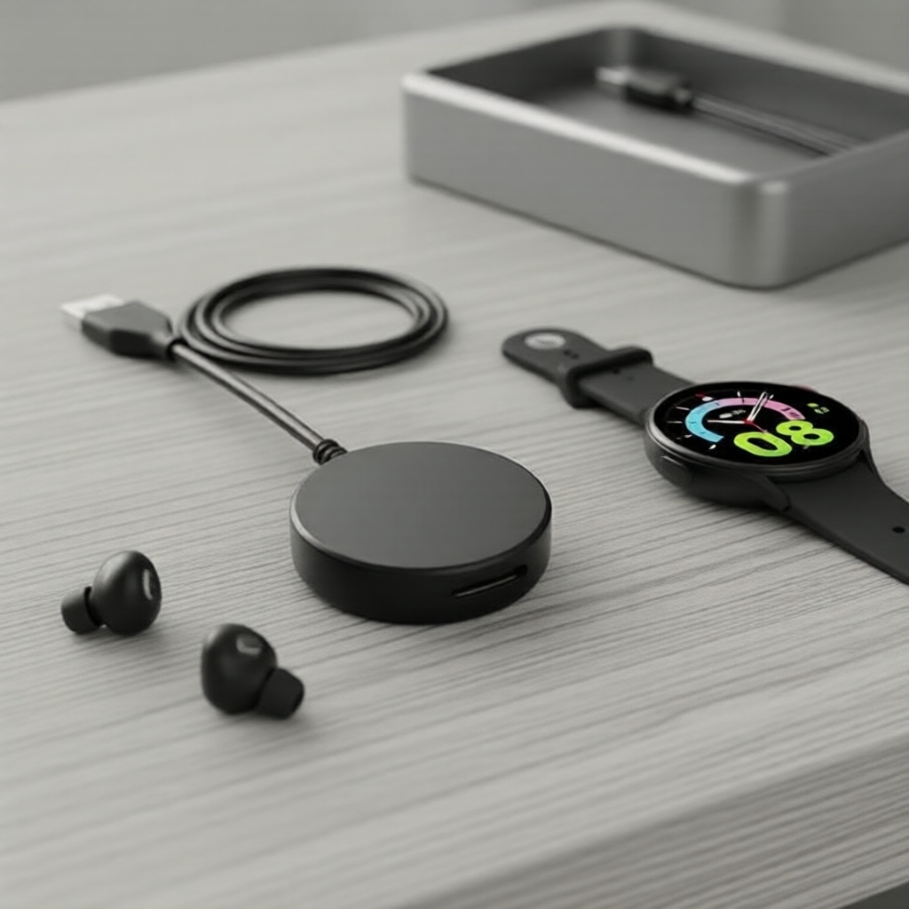 ที่ชาร์จนาฬิกาไร้สายแบบแม่เหล็ก USB C แท่นชาร์จเร็ว สําหรับ Samsung Galaxy Watch 8 7 6 5pro 5 4 3 Ac