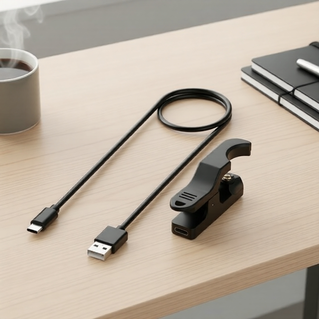 ที่ชาร์จนาฬิกาแบบ USB สําหรับ Casio GPR-H1000/GPR-H1000R พร้อมสายคลิปออนยาว 1 เมตร