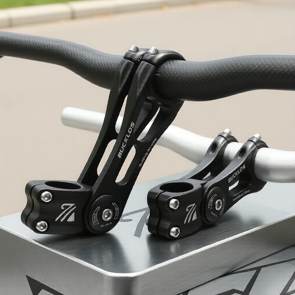 BUCKLOS แฮนด์บาร์สําหรับจักรยาน MTB - คอแฮนด์อลูมิเนียมอัลลอยน้ําหนักเบา ปรับระดับได้ สําหรับเสือภูเ