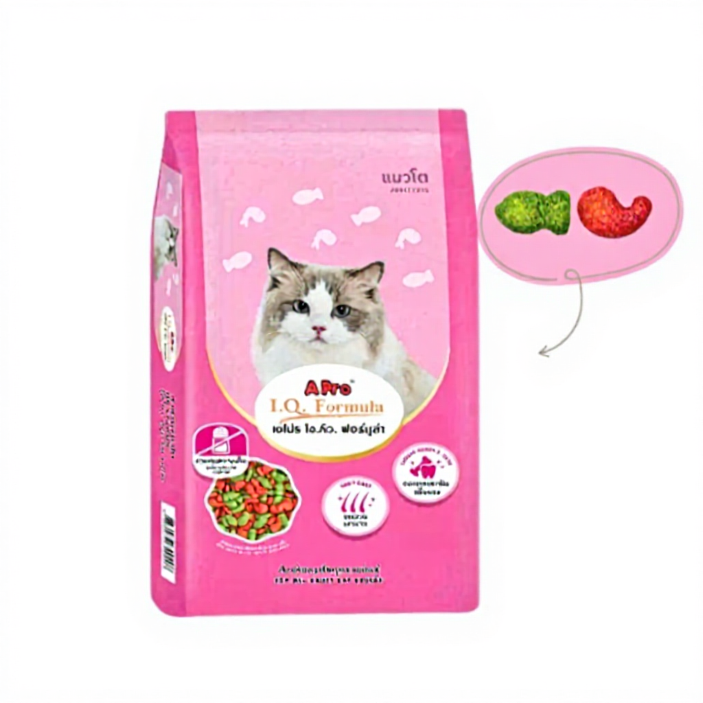 Apro IQ formula เอโปรไอคิว ฟอร์มูล่า อาหารแมว ชนิดเม็ด 1 kg.