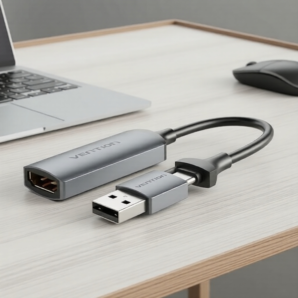 Vention 1080P 60Hz สายแปลงสัญญาณวิดีโอแบบ USB-C และ HDMI สําหรับสตรีมและบันทึกเกมจากเครื่องเล่น Swit