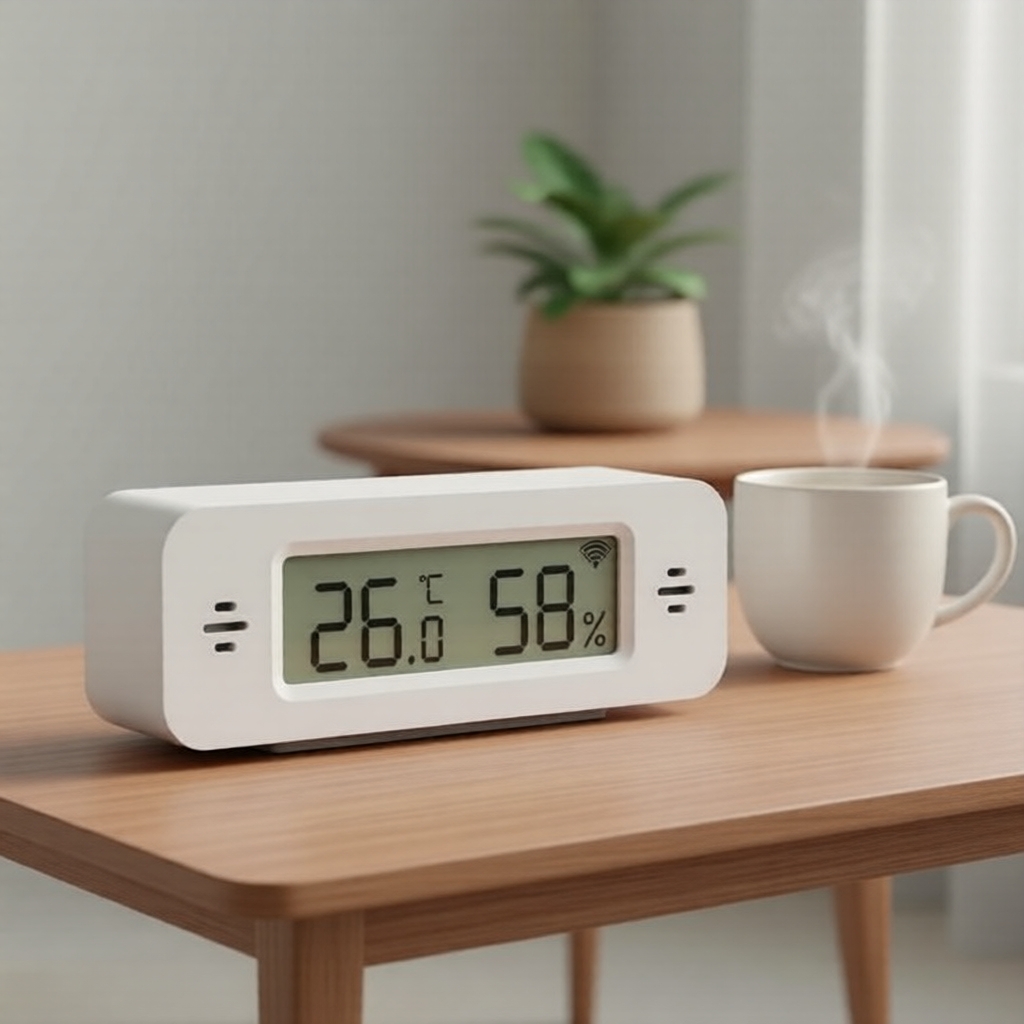 เครื่องวัดอุณหภูมิและความชื้นอัจฉริยะขนาดเล็ก Zigbee WiFi ควบคุมผ่านแอป ใช้งานร่วมกับ Google Home/Ya