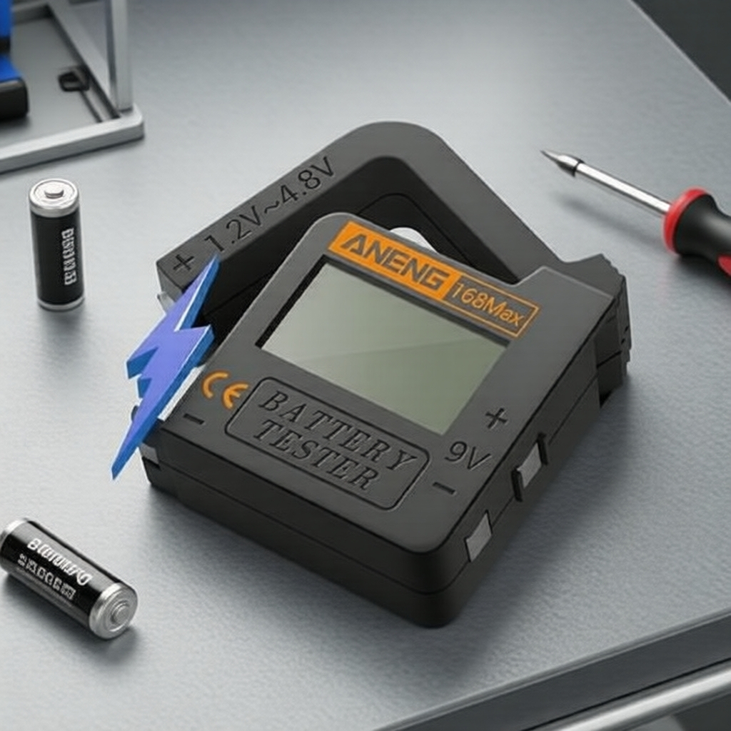 เครื่องวัดแบตเตอรี่ดิจิทัล One Piece 168MAX – ทดสอบเองด้วยจอ LCD สําหรับ AA/AAA/C/D 9V ปุ่ม & 18650