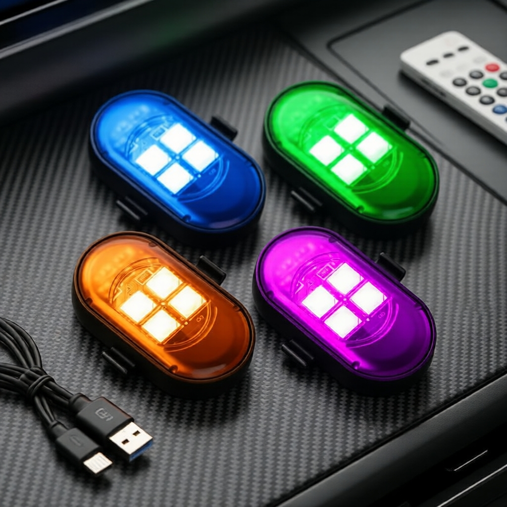 ไฟเตือนแฟลช RGB ไร้สาย ไฟแฟลชโดยรอบสําหรับรถยนต์ รถจักรยานยนต์ และโดรน